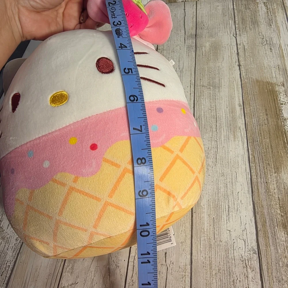 Squishmallows Sanrio Hello Kitty Ice Cream Cone Plush 12 Inch Pink White 2023